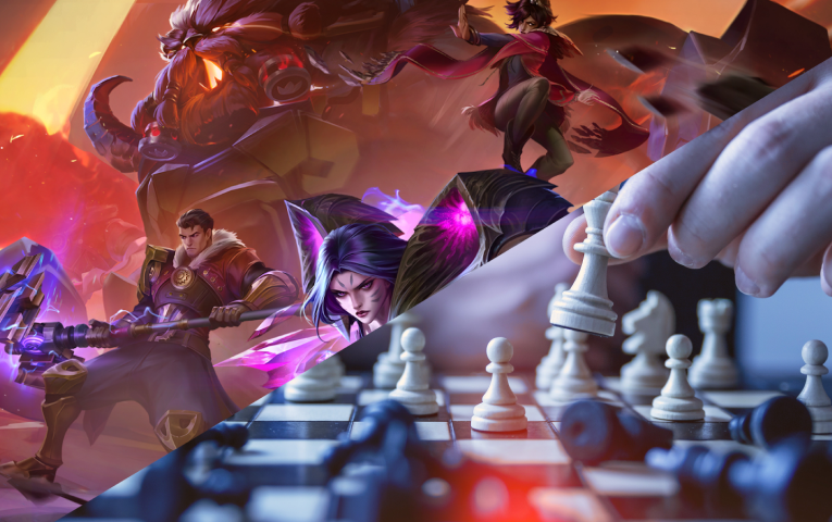 Split image of League of Legends and Chess